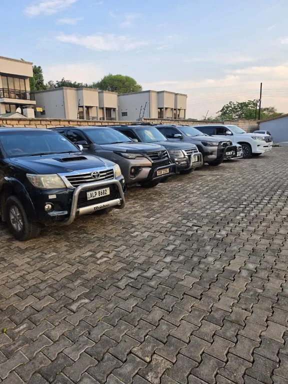 Vehicles parked in the Rubellite fleet